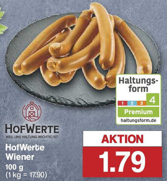 Famila Nord West HofWerte Wiener 100 g Angebot