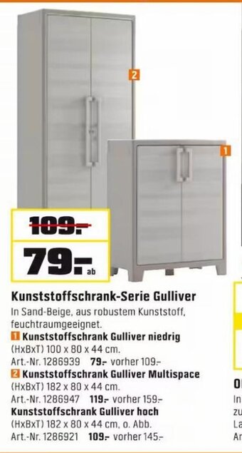 OBI Kunststoffschrank-Serie Gulliver Angebot