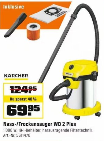 OBI KÄRCHER Nass-/Trockensauger WD 2 Plus Angebot