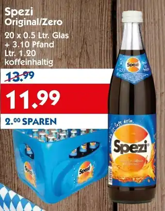 Hol'ab Getränkemarkt Spezi Original/Zero 20x0,5L Angebot