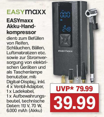 Famila Nord West EASYmaxx Akku-Hand- kompressor Angebot