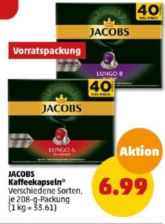 PENNY JACOBS Kaffeekapseln* 208-g-Packung Angebot