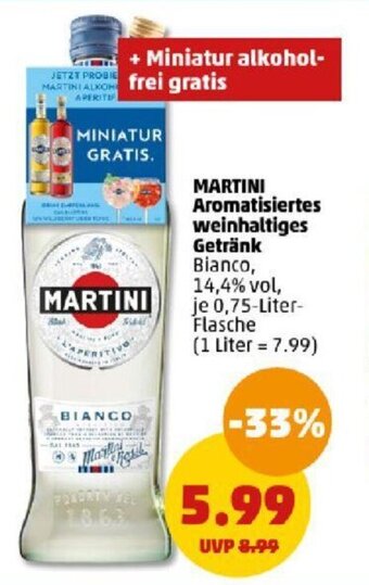 PENNY MARTINI Aromatisiertes weinhaltiges Getränk Bianco, 0,75 Liter Flasche Angebot