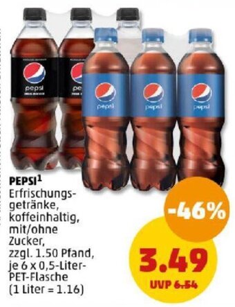 PENNY PEPSI¹ 6 x 0,5-Liter-PET-Flasche Angebot