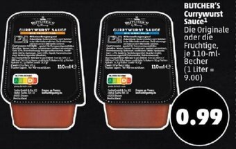 PENNY BUTCHER'S Currywurst Sauce 110-ml-Becher Angebot