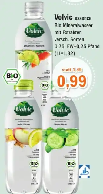 Aktiv Irma Volvic Essence Bio Mineralwasser 0,75L Angebot