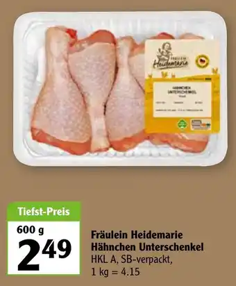 Globus Fräulein Heidemarie Hähnchen Unterschenkel 600g Angebot