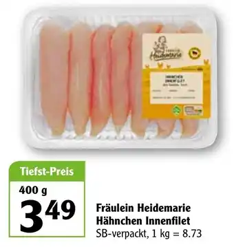 Globus Fräulein Heidemarie Hähnchen Innenfilet 400g Angebot