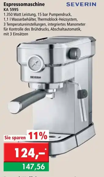 L. STROETMANN GROSSMARKT Severin Espressomaschine KA 5995 Angebot