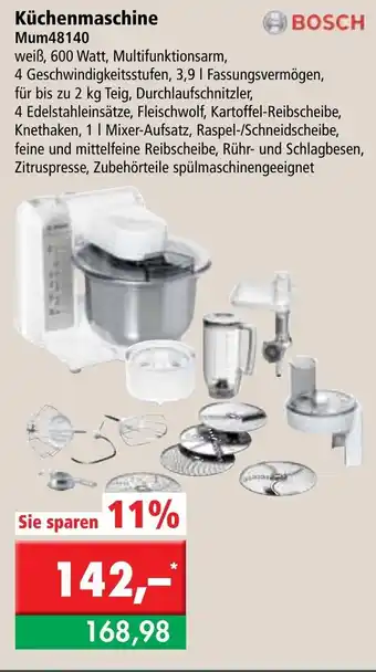 L. STROETMANN GROSSMARKT Bosch Küchenmaschine MUM48140 Angebot