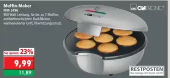 L. STROETMANN GROSSMARKT Clatronic Muffin Maker MM 3496 Angebot