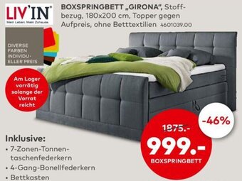 porta LIV'IN BOXSPRINGBETT „GIRONA" Angebot