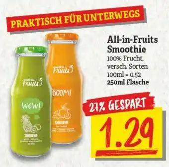 NP Discount All in Fruits Smoothie 250ml Angebot