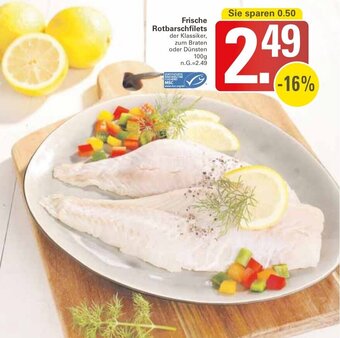 WEZ Frische Rotbarschfilets 100 g Angebot