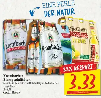 NP Discount Krombacher Bierspezialitäten 6x0,33L Angebot