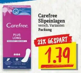 NP Discount Carefree Slipeinlagen Angebot