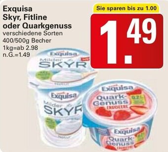 WEZ Exquisa Skyr, Fitline oder Quarkgenuss 400/500g Becher Angebot