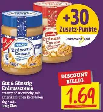 NP Discount Gut & Günstig Erdnusscreme 350g Angebot