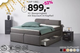 Mömax Boxspringbett mit Stauraum im Kopfteil Angebot