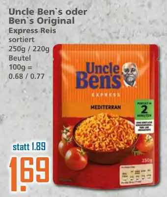 Klaas und Kock Uncle Ben's oder Ben's Original 250/220g Beutel Angebot