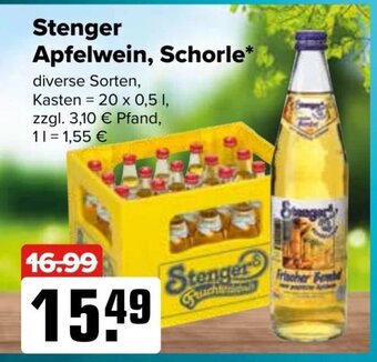 Logo Getränkemarkt Stenger Apfelwein, Schorle* 20*500ml Angebot