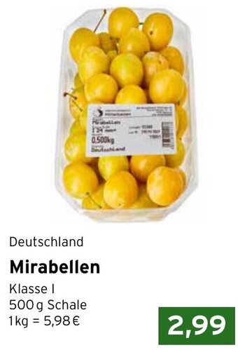 CAP Markt Deutschland Mirabellen 500 g Schale Angebot