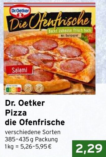 CAP Markt Dr. Oetker Pizza die Ofenfrische 385-435 g Packung Angebot