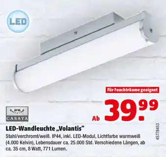 Hagebau LED Wandleuchte Volantis Angebot