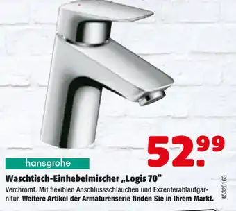 Hagebau Waschtisch Einhebelmischer Logis 70 Angebot