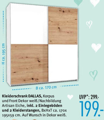 Trends Möbel Kleiderschrank DALLAS Angebot