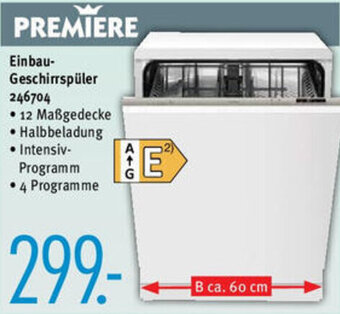 Trends Möbel PREMIERE Einbau-Geschirrspüler 246704 Angebot