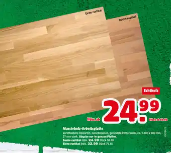 Hagebau Massivholz Arbeitsplatte Angebot