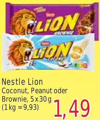 Wiglo Wunderland Nestle Lion Coconut, Peanut oder Brownie, 5x30 g Angebot