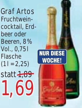 Wiglo Wunderland Graf Artos Fruchtweincocktail 0,75 L Flasche Angebot