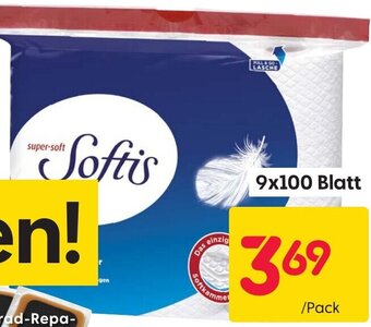 Rusta Regina Toilettenpapier Softis, 9x100 Blatt Angebot