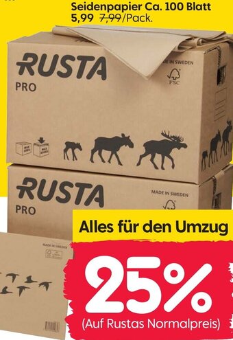 Rusta Seidenpapier Ca. 100 Blatt Angebot