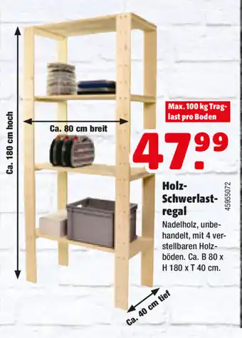 Hagebau Holz Schwerlastregal Angebot