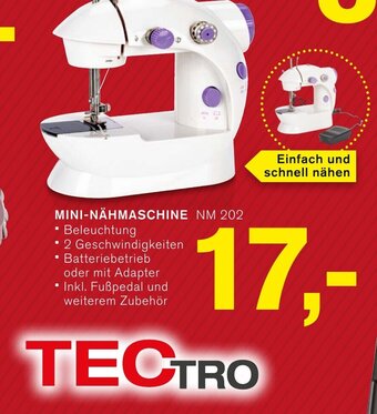 KODi TECTRO MINI-NÄHMASCHINE NM 202 Angebot