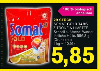 KODi SOMAT GOLD TABS ZITRONE & LIMETTE Schnell auflösend. Wasser-lösliche Hülle. 556,8 g Angebot