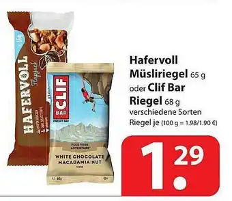 Famila Nord Ost Hafervoll Müsliriegel Oder Clif Bar Riegel Angebot