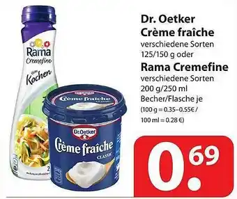 Famila Nord Ost Dr. Oetker Crème Fraîche Oder Rama Cremefine Angebot