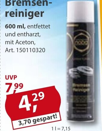 Sonderpreis Baumarkt Bremsen-reiniger 600 ml, entfettet und entharzt, mit Aceton Angebot