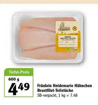 Globus Fräulein Heidemarie Hähnchen Brustfilet-teilstücke Angebot