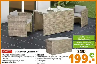 Globus Baumarkt Balkonset Sacoma Angebot