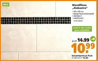 Globus Baumarkt Wandfliese Alabastro Angebot