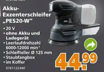 Globus Baumarkt Akku Exzenterschleifer  PES20-W Angebot