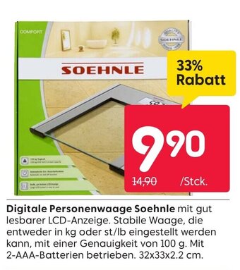 Rusta Digitale Personenwaage Soehnle Angebot