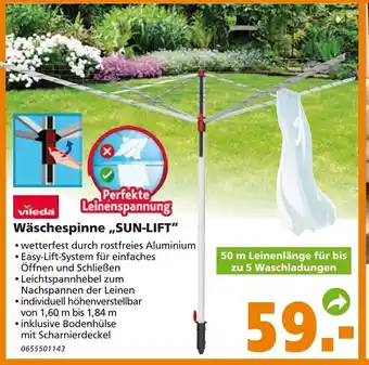 Globus Baumarkt Vileda Wäschespinne Sun Lift Angebot