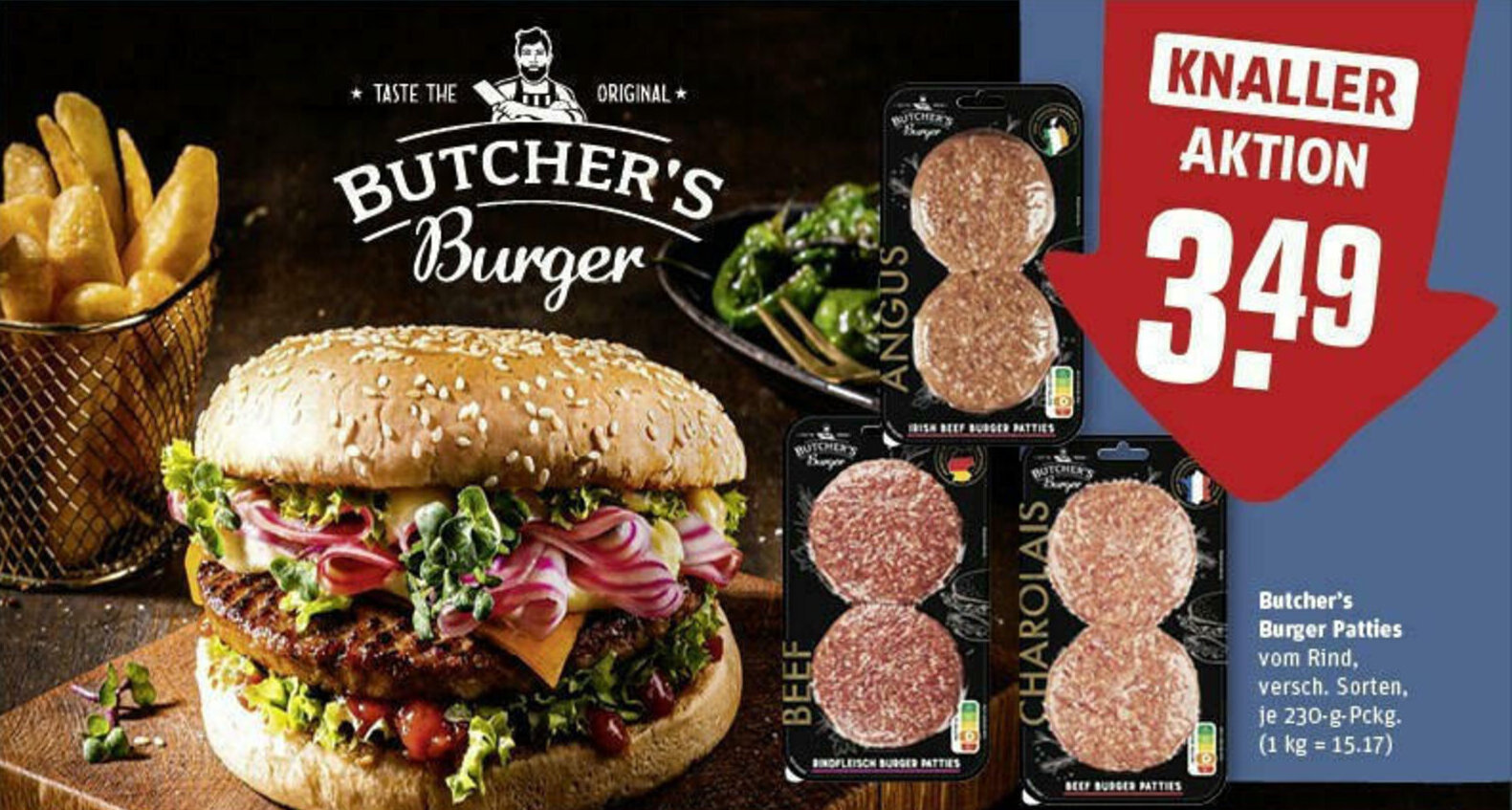 Butcher's Burger Patties 230 g Pckg. Angebot bei REWE