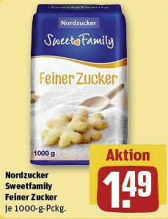 REWE Nordzucker Sweetfamily Feiner Zucker 1000-g-Pckg. Angebot